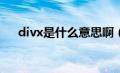 divx是什么意思啊（DivX是什么格式）