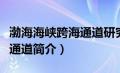 渤海海峡跨海通道研究新成果（渤海海峡跨海通道简介）