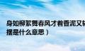 身如柳絮舞春风才着香泥又转空是什么意思（身如柳絮随风摆是什么意思）