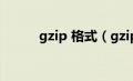 gzip 格式（gzip文件怎么打开）