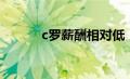 c罗薪酬相对低（c罗周薪多少）