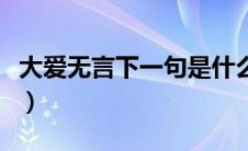 大爱无言下一句是什么（大爱无言是什么意思）