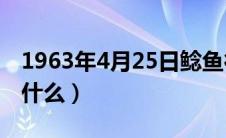 1963年4月25日鲶鱼行动（1963鲶鱼计划指什么）