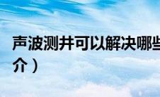 声波测井可以解决哪些地质问题（声波测井简介）