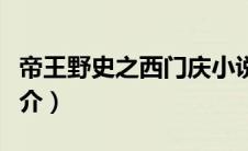 帝王野史之西门庆小说（帝王野史之西门庆简介）