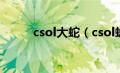 csol大蛇（csol蛇年出什么神器）