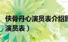 侠骨丹心演员表介绍顾大娘扮演者（侠骨丹心演员表）