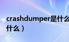 crashdumper是什么意思（crashrpt.exe是什么）