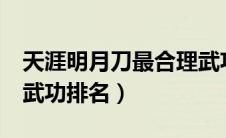 天涯明月刀最合理武功排名（《天涯明月刀》武功排名）