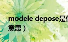 modele depose是什么意思（pose是什么意思）