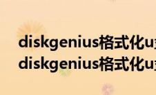 diskgenius格式化u盘到一半就error出错（diskgenius格式化u盘）