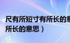 尺有所短寸有所长的意思简短（尺有所短寸有所长的意思）