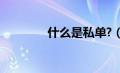 什么是私单?（什么是私单）