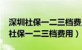 深圳社保一二三档费用2024年新标准（深圳社保一二三档费用）