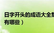 日字开头的成语大全集首（日字开头的的成语有哪些）