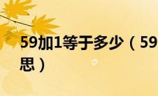 59加1等于多少（59加一等于多少是什么意思）