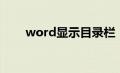 word显示目录栏（word显示目录）