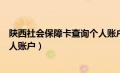 陕西社会保障卡查询个人账户余额（陕西社会保障卡查询个人账户）