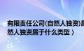 有限责任公司(自然人独资)属于什么性质（有限责任公司自然人独资属于什么类型）