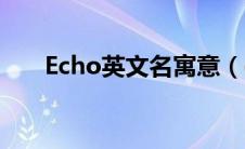 Echo英文名寓意（echo英文名寓意）