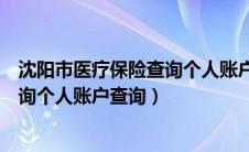 沈阳市医疗保险查询个人账户查询官网（沈阳市医疗保险查询个人账户查询）