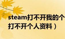 steam打不开我的个人资料（steam为什么打不开个人资料）