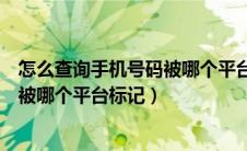 怎么查询手机号码被哪个平台标记了呢（怎么查询手机号码被哪个平台标记）