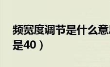 频宽度调节是什么意思（频宽模式选择20还是40）