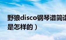 野狼disco钢琴谱简谱（野狼disco钢琴简谱是怎样的）