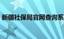 新疆社保局官网查询系统（新疆社保网官网）