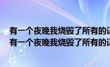 有一个夜晚我烧毁了所有的记忆从此我的梦就透明了含义（有一个夜晚我烧毁了所有的记忆）