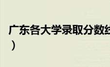 广东各大学录取分数线（广东大学录取分数线）