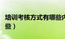 培训考核方式有哪些内容（培训考核方式有哪些）