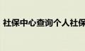 社保中心查询个人社保app（社保中心查询）