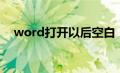 word打开以后空白（word打开后空白）