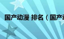 国产动漫 排名（国产动漫排名1至20排名）