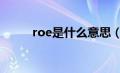 roe是什么意思（roi是什么意思）