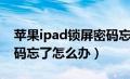 苹果ipad锁屏密码忘了怎么办（ipad锁屏密码忘了怎么办）