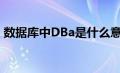 数据库中DBa是什么意思（dba是什么意思）