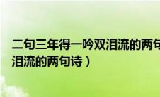 二句三年得一吟双泪流的两句诗是贾岛（二句三年得一吟双泪流的两句诗）