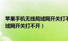 苹果手机无线局域网开关打不开怎么回事（苹果手机无线局域网开关打不开）