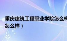 重庆建筑工程职业学院怎么样贴吧（重庆建筑工程职业学院怎么样）