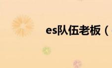 es队伍老板（es战队老板）