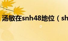 汤敏在snh48地位（shn48汤敏的个人资料）