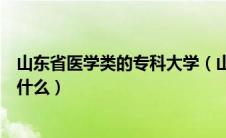 山东省医学类的专科大学（山东省内医学类专科大学排名是什么）