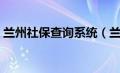 兰州社保查询系统（兰州市社保局个人查询）