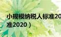 小规模纳税人标准2024年（小规模纳税人标准2020）