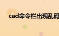 cad命令栏出现乱码（cad命令栏乱码）