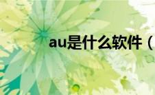 au是什么软件（ai是什么软件）