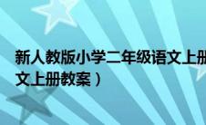 新人教版小学二年级语文上册教案（新部编人教版二年级语文上册教案）